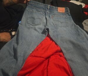 Levi's Light Blue Denim Jeans with Red Tab and Leather Patch